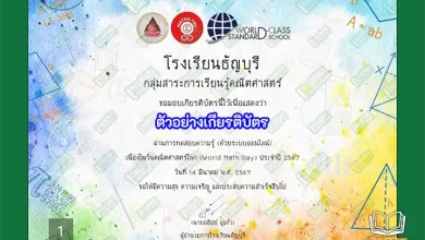 ทำข้อสอบวัดระดับความรู้ วันคณิตศาสตร์