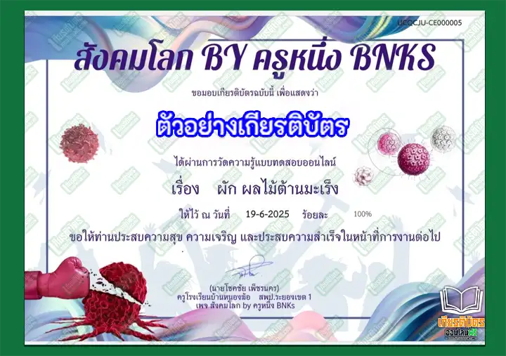 ทำข้อสอบวัดระดับความรู้ เรื่อง ผัก ผลไม้ต้านมะเร็ง ทำข้อสอบวัดระดับความรู้ เรื่อง ผัก ผลไม้ต้านมะเร็ง ทำข้อสอบวัดระดับความรู้ เรื่อง ผัก ผลไม้ต้านมะเร็ง